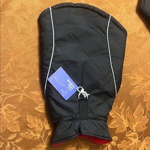 Black with Red Lining Dog Vest